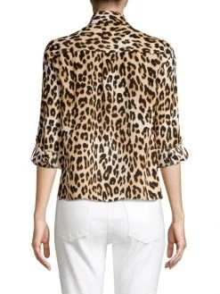 Alice + Olivia Eloise Leopard Print Silk Blouse -Alice + Olivia Sales unnamed file 1827