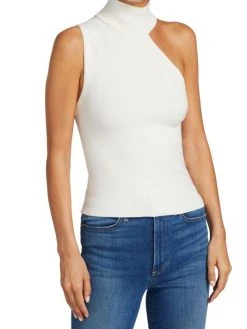 Alice + Olivia Kiki Multi-Stitch Cutout Tank Top Black -Alice + Olivia Sales unnamed file 1831