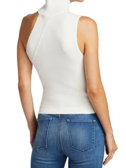 Alice + Olivia Kiki Multi-Stitch Cutout Tank Top Black -Alice + Olivia Sales unnamed file 1833