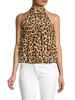 Alice + Olivia Maris Leopard Halterneck Top -Alice + Olivia Sales unnamed file 1869