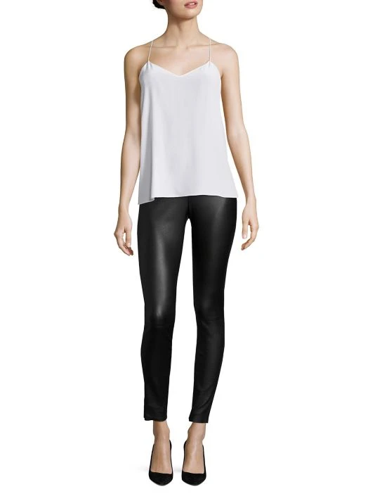 Alice + Olivia Front-Zip Leather Leggings 2 Alice + Olivia Front-Zip Leather Leggings - Image 2