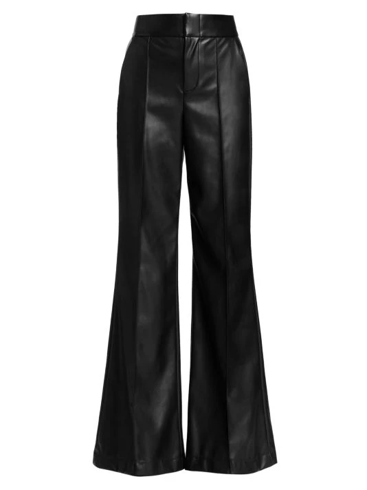 Alice + Olivia Dylan Vegan Leather Wide-Leg Pants 1 Alice + Olivia Dylan Vegan Leather Wide-Leg Pants