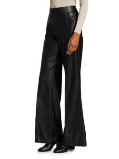 Alice + Olivia Dylan Vegan Leather Wide-Leg Pants 9 Alice + Olivia Dylan Vegan Leather Wide-Leg Pants -Alice + Olivia Sales unnamed file 1897