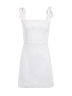 Alice + Olivia Maryann Tie-Shoulder Mini Dress