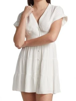 Alice + Olivia Keela Smocked Waist Minidress -Alice + Olivia Sales unnamed file 1929