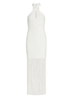 Alice + Olivia Steph Fringe Midi-Dress