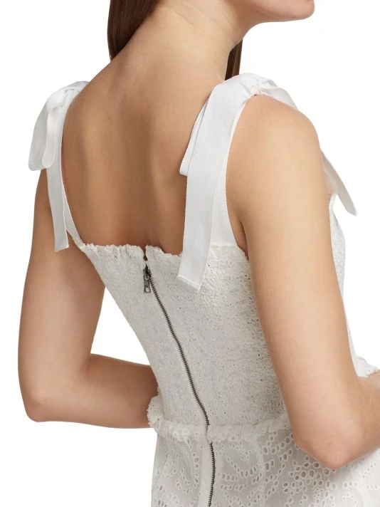 Alice + Olivia Jocelyn Eyelet Cotton Midi-Dress 6 Alice + Olivia Jocelyn Eyelet Cotton Midi-Dress - Image 6