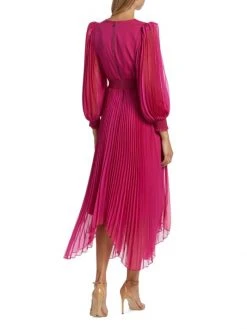 Alice + Olivia Sion Pleated & Smocked Midi-Dress -Alice + Olivia Sales unnamed file 199