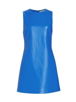 Alice + Olivia Coley Faux Leather A-Line Dress