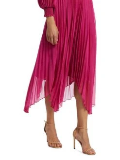 Alice + Olivia Sion Pleated & Smocked Midi-Dress -Alice + Olivia Sales unnamed file 200