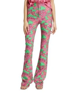 Alice + Olivia Teeny Paisley Boot-Cut Pants -Alice + Olivia Sales unnamed file 2000