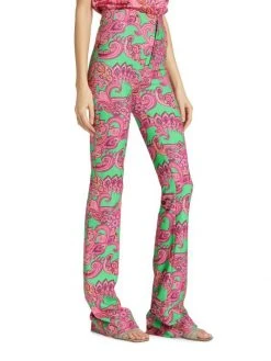 Alice + Olivia Teeny Paisley Boot-Cut Pants -Alice + Olivia Sales unnamed file 2001