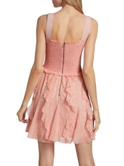 Alice + Olivia Jocelyn Eyelet Ruffle Minidress -Alice + Olivia Sales unnamed file 2055