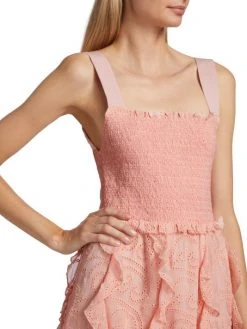 Alice + Olivia Jocelyn Eyelet Ruffle Minidress -Alice + Olivia Sales unnamed file 2056