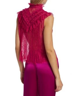 Alice + Olivia Rheba Ruffled-Yoke Lace Top -Alice + Olivia Sales unnamed file 206