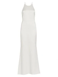 Alice + Olivia Samia Sleeveless Satin Gown