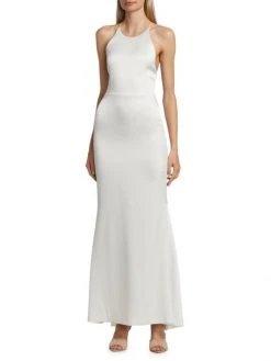 Alice + Olivia Samia Sleeveless Satin Gown -Alice + Olivia Sales unnamed file 2065