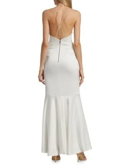 Alice + Olivia Samia Sleeveless Satin Gown -Alice + Olivia Sales unnamed file 2067