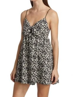 Alice + Olivia Melvina Tie-Front Mini Dress -Alice + Olivia Sales unnamed file 2073