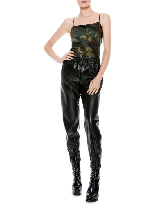 Alice + Olivia Harmon Camo Drapey Slip Tank Top 2 Alice + Olivia Harmon Camo Drapey Slip Tank Top - Image 2