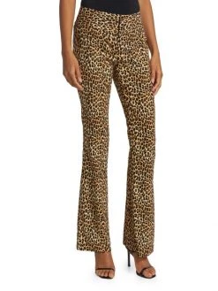 Alice + Olivia Olivia Leopard Low-Rise Stretch Bootcut Pants -Alice + Olivia Sales unnamed file 2083