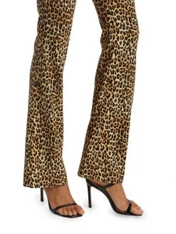 Alice + Olivia Olivia Leopard Low-Rise Stretch Bootcut Pants -Alice + Olivia Sales unnamed file 2086