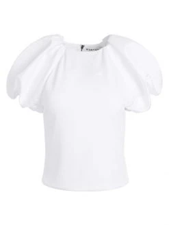 Alice + Olivia Cici Raglan Puff Sleeve Top Black -Alice + Olivia Sales unnamed file 2112