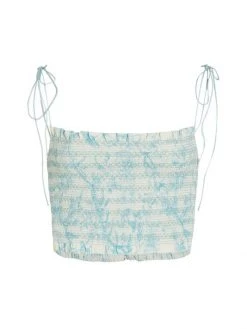 Alice + Olivia Kathlyn Floral Smocked Top