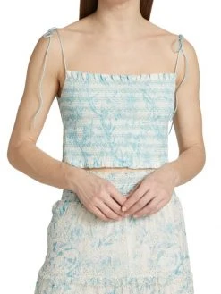 Alice + Olivia Kathlyn Floral Smocked Top -Alice + Olivia Sales unnamed file 2115