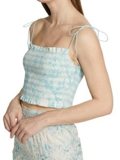 Alice + Olivia Kathlyn Floral Smocked Top -Alice + Olivia Sales unnamed file 2118