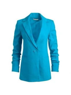 Alice + Olivia Pailey Single-Breasted Blazer Ocean Blue -Alice + Olivia Sales unnamed file 218