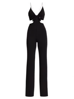 Alice + Olivia Havana Cut-Out Jumpsuit Black -Alice + Olivia Sales unnamed file 2185