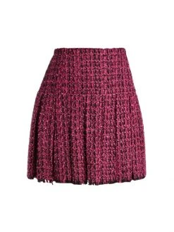 Alice + Olivia Emilie Box-Pleat Mini Skirt