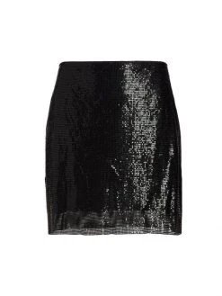 Alice + Olivia Elana Aluminum Chainmail Miniskirt