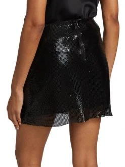 Alice + Olivia Elana Aluminum Chainmail Miniskirt 11 Alice + Olivia Elana Aluminum Chainmail Miniskirt -Alice + Olivia Sales unnamed file 2198