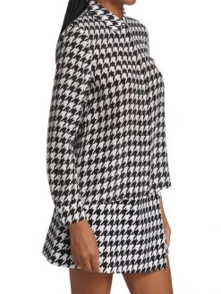 Alice + Olivia Willa Houndstooth Print Blouse -Alice + Olivia Sales unnamed file 2238