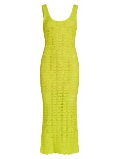 Alice + Olivia Veronique Crochet Tank Midi-Dress Lemon Sorbet -Alice + Olivia Sales unnamed file 2245