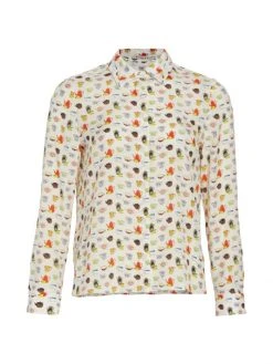 Alice + Olivia Willa Silk Chiffon Blouse
