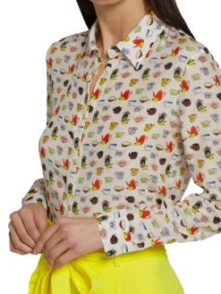 Alice + Olivia Willa Silk Chiffon Blouse -Alice + Olivia Sales unnamed file 2258