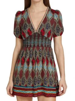 Alice + Olivia Tatiana Puff-Sleeve Minidress -Alice + Olivia Sales unnamed file 2262