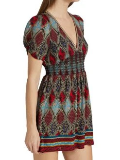 Alice + Olivia Tatiana Puff-Sleeve Minidress -Alice + Olivia Sales unnamed file 2263