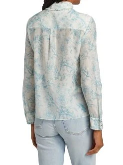 Alice + Olivia Kurt Heart Pintuck Button-Front Blouse -Alice + Olivia Sales unnamed file 2285