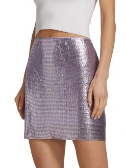 Alice + Olivia Elana Metallic Miniskirt 10 Alice + Olivia Elana Metallic Miniskirt -Alice + Olivia Sales unnamed file 2291