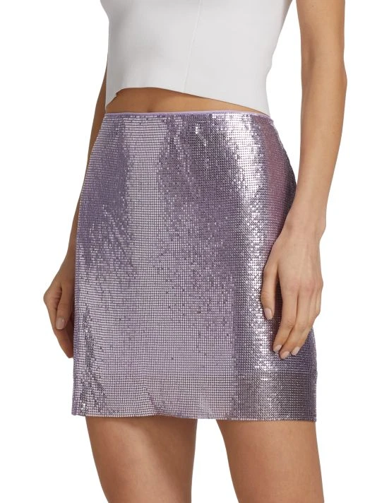 Alice + Olivia Elana Metallic Miniskirt 4 Alice + Olivia Elana Metallic Miniskirt - Image 4