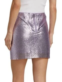 Alice + Olivia Elana Metallic Miniskirt 11 Alice + Olivia Elana Metallic Miniskirt -Alice + Olivia Sales unnamed file 2292
