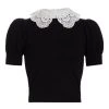 Alice + Olivia Chase Eyelet Collar Sweater
