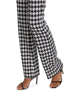 Alice + Olivia Olivia Flared Checkered Pants -Alice + Olivia Sales unnamed file 2300