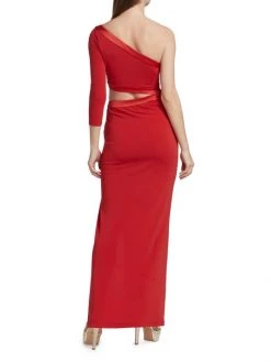Alice + Olivia Michele One-Shoulder Cut Out Gown -Alice + Olivia Sales unnamed file 2313