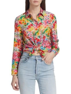 Alice + Olivia Willa Floral Button-Up Top -Alice + Olivia Sales unnamed file 2318