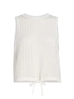 Alice + Olivia Tevin Cropped Drawstring Hem Tank